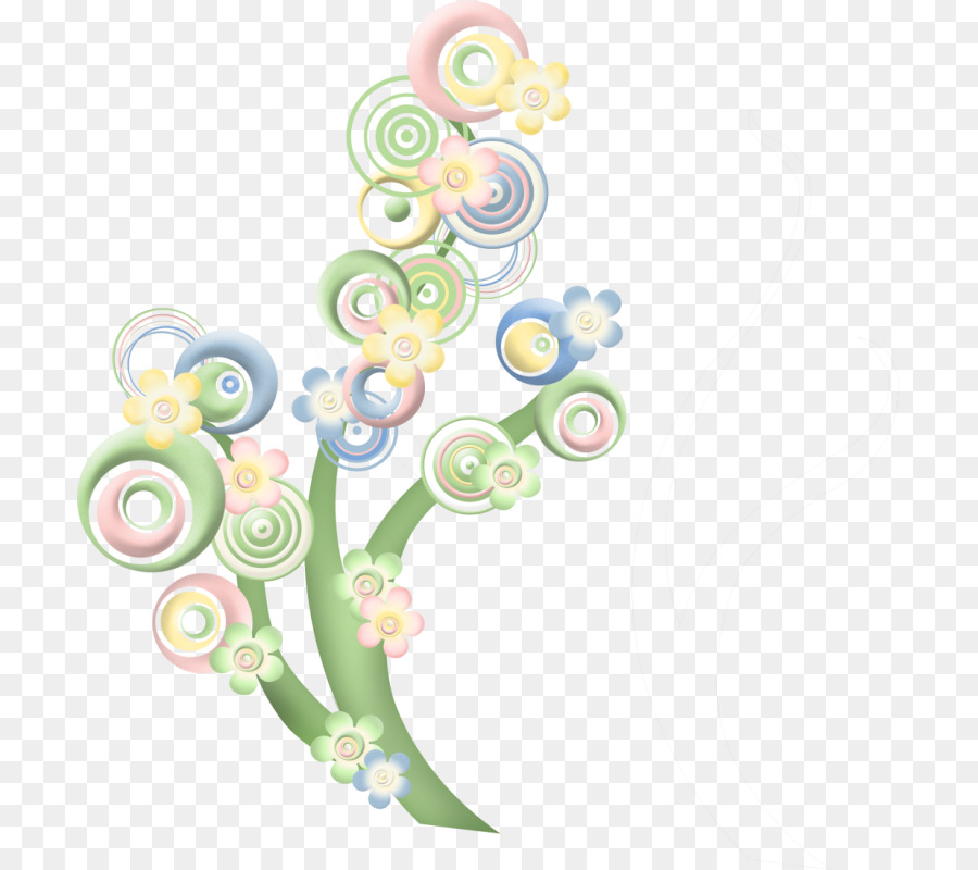 Petal Flower Designer-Muster - Kreative grüner Baum, ring