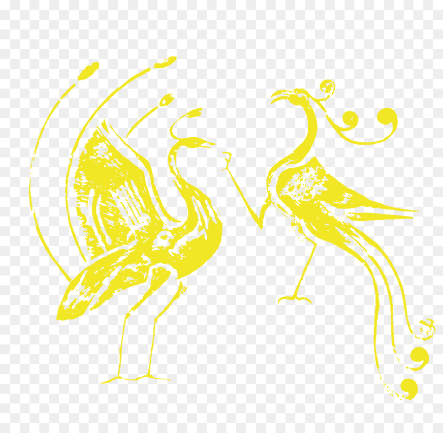 Becco di Pollo, Acqua, uccello, Anatra - Golden phoenix e pavone vettore materiale