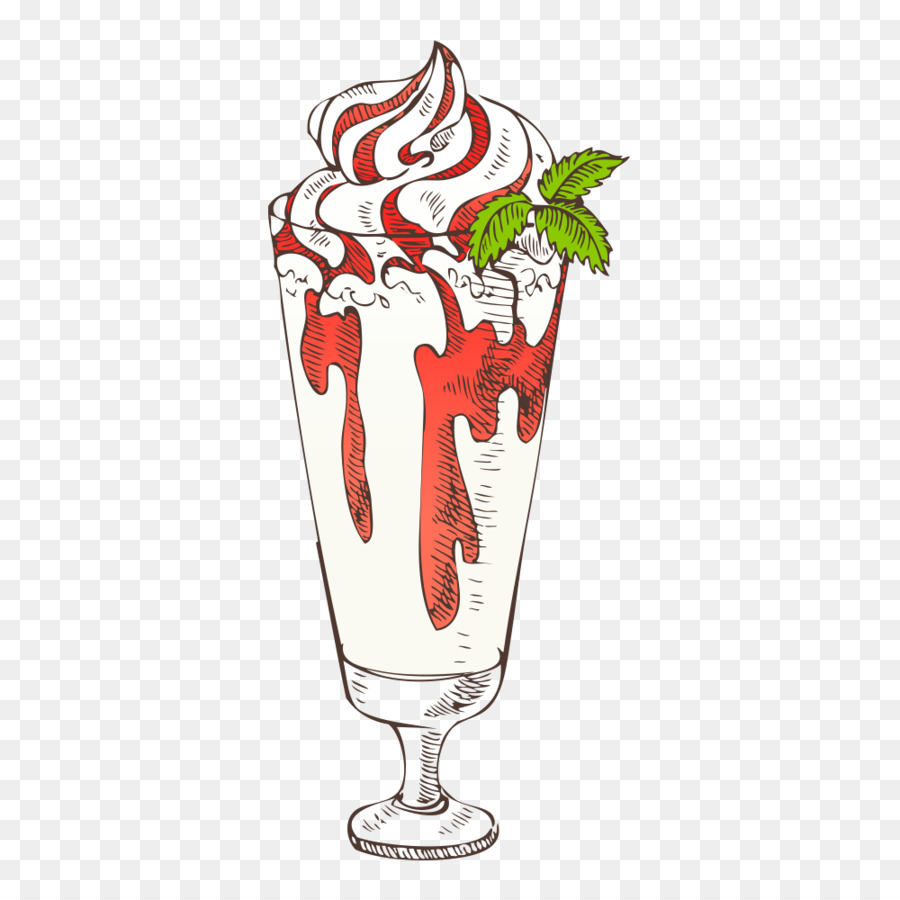 Eis-Milchshake Cocktail-Illustration - Eis