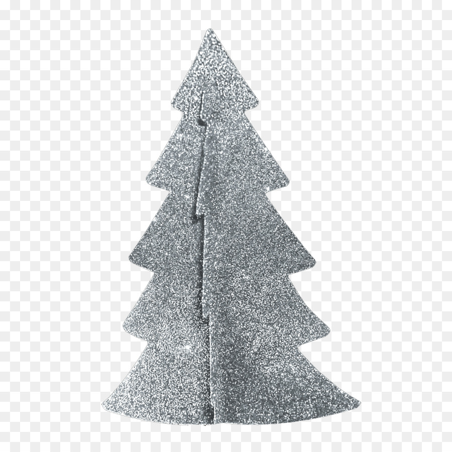 Abete Carta di albero di Natale, ornamento di Natale - Argento albero di Natale