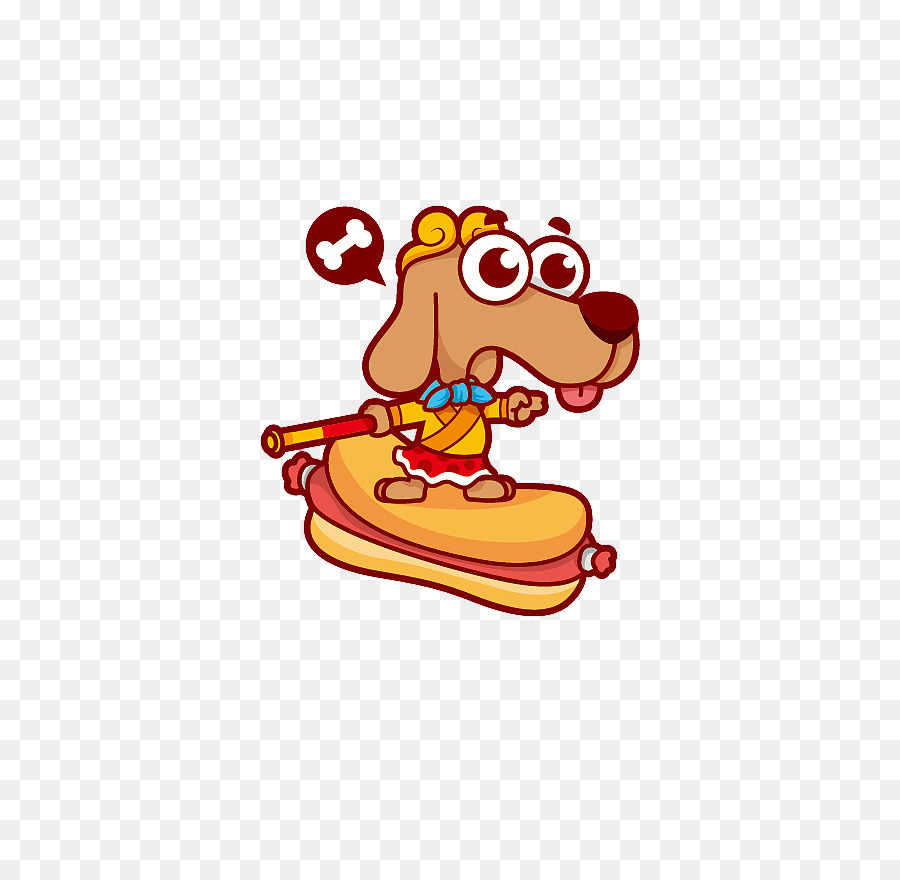 Hot-dog-chinesischer Wurst-Illustration - Welpen Wurst