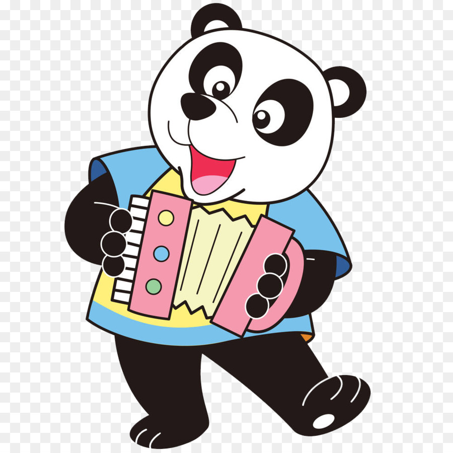 Akkordeon-Royalty-free Cartoon Illustration - Panda-pull-stand-Typ-Klavier