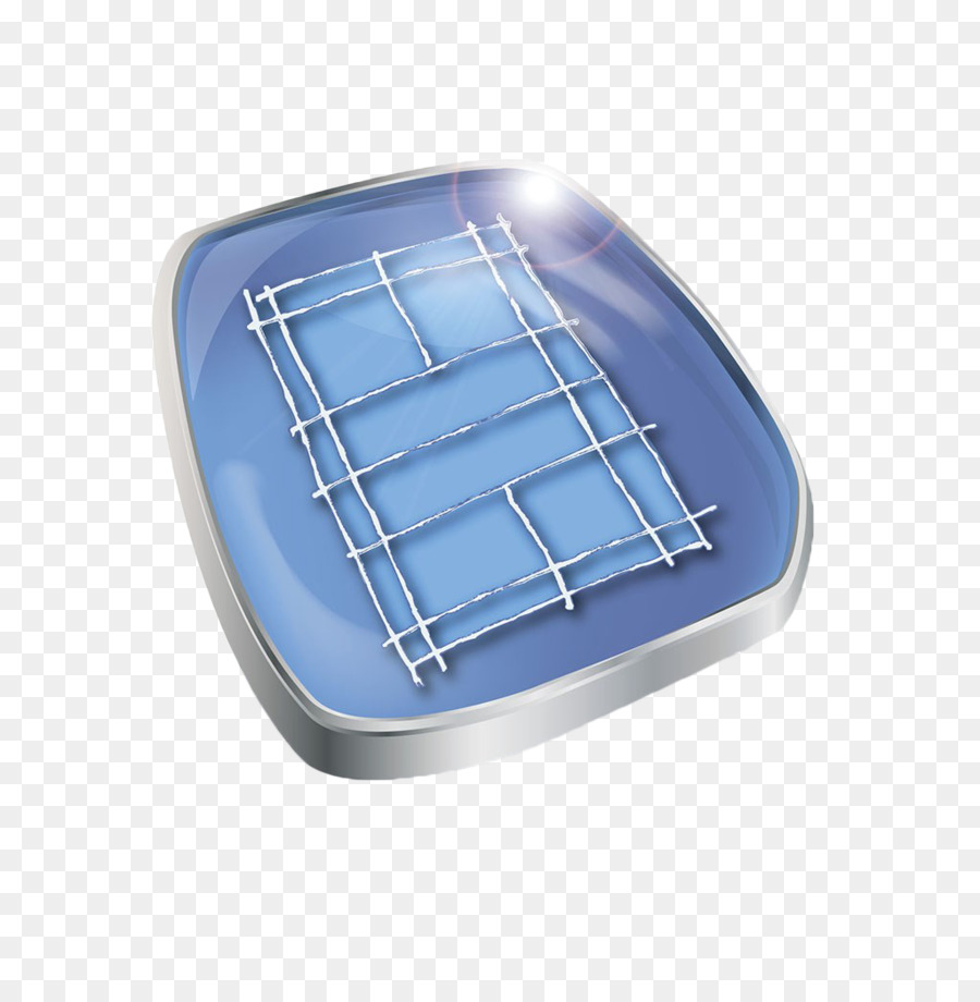 Badminton Sport Net - Dipinto a mano blu badminton
