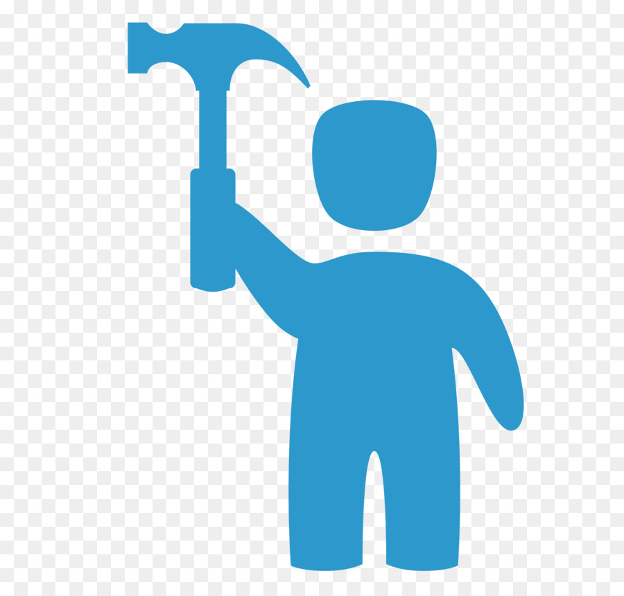 Arbeiter-Cartoon-Abbildung - Arbeitnehmer nehmen einen hammer