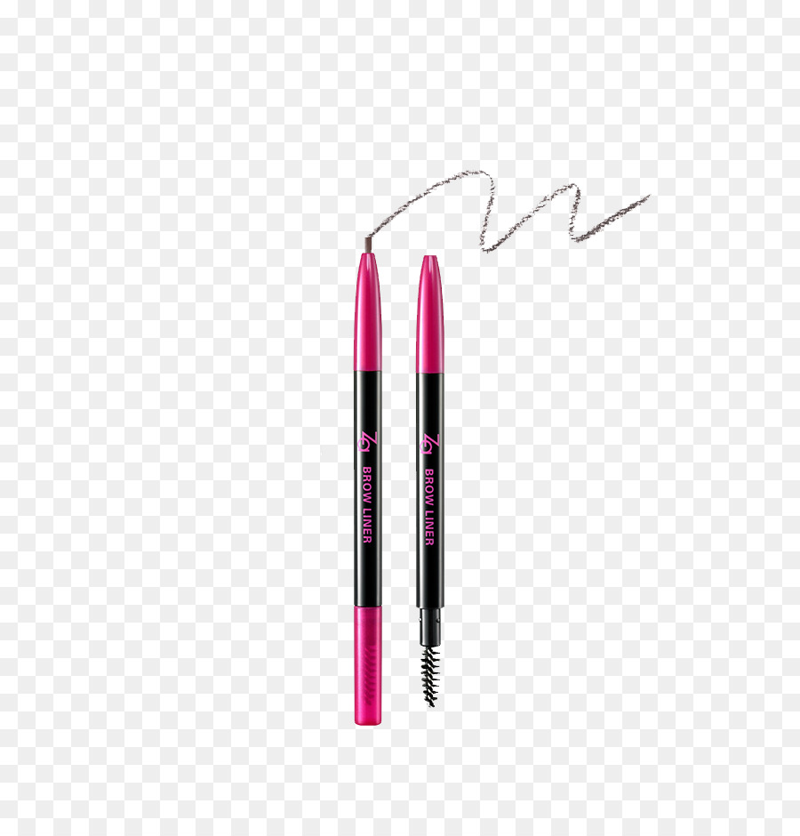 Pennello Rossetto Penna - Za moderno, naturale, grigio matita per le sopracciglia parallelo