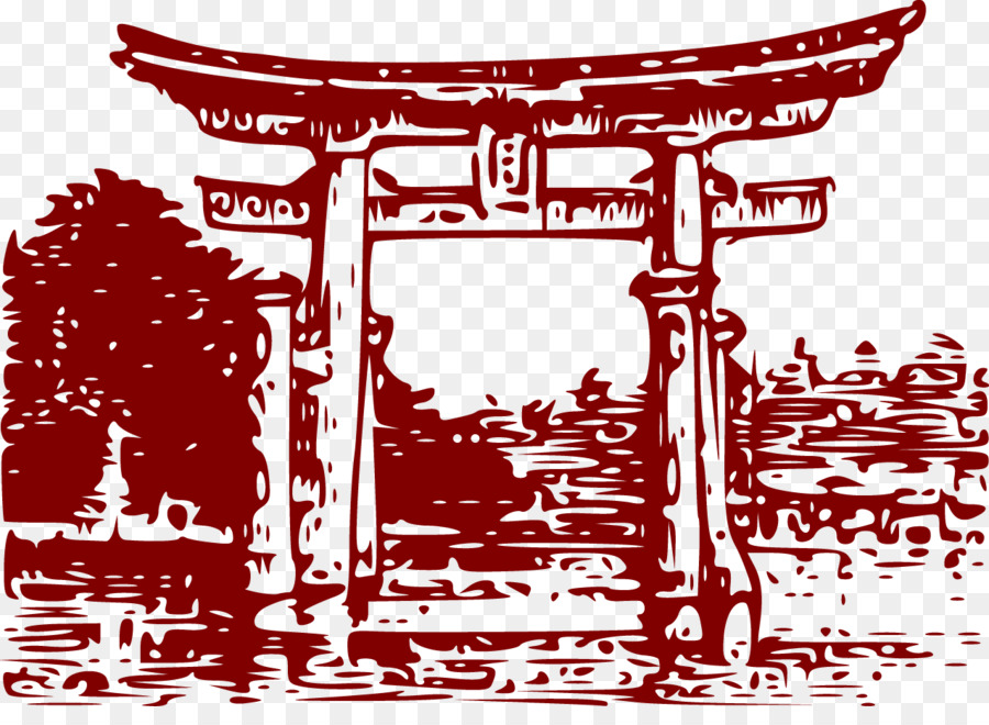 Itsukushima Đền, đền thờ thần Đạo Cổng Clip nghệ thuật - Véc tơ cửa