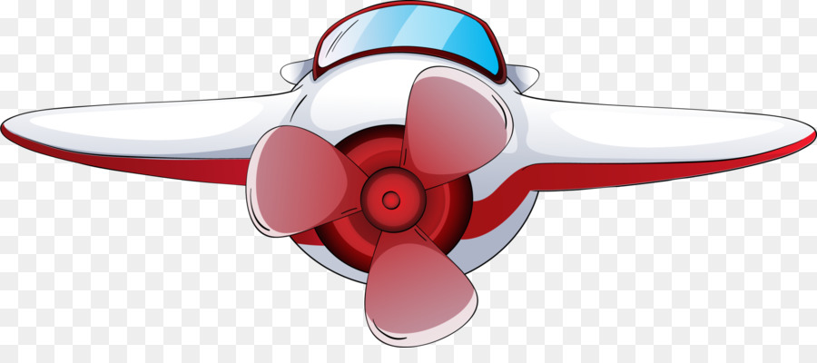Flugzeug Aircraft Illustration - Rot cartoon-Flugzeug