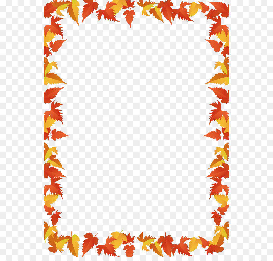 Maple leaf Clip art - Maple Leaf Border