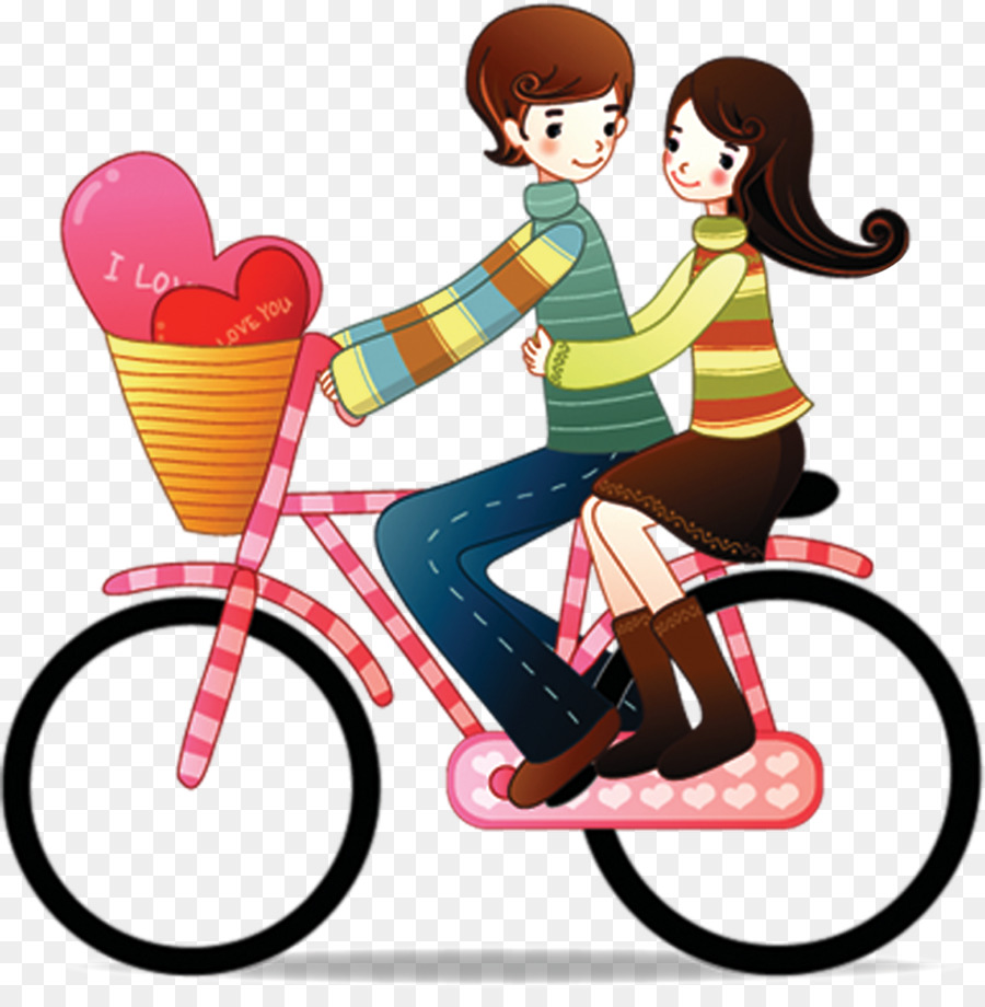 Liebe Romantik paar Intime Beziehung Valentinstag - Fahrrad