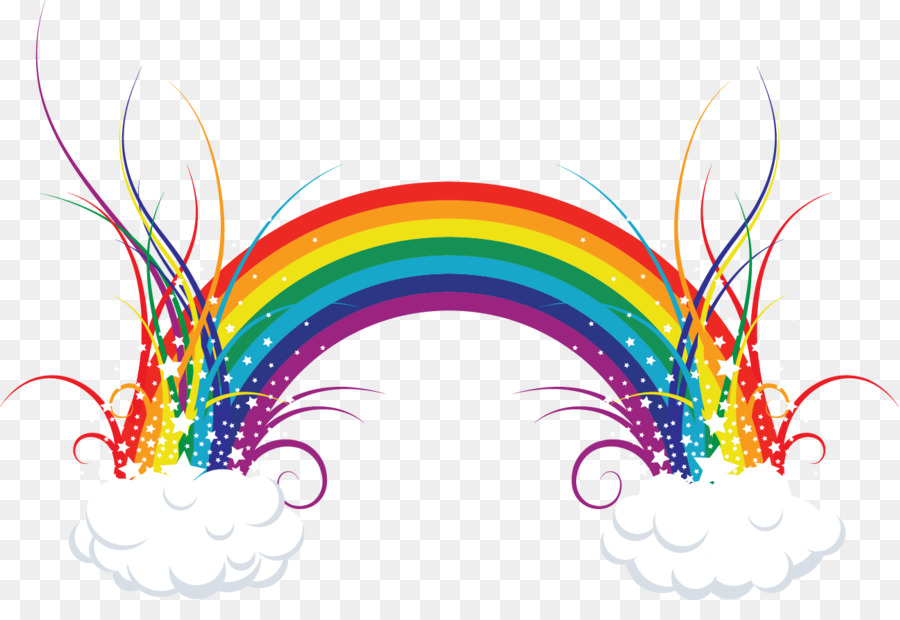 Rainbow Drawing png download - 1295*864 - Free Transparent Cartoon png  Download. - CleanPNG / KissPNG