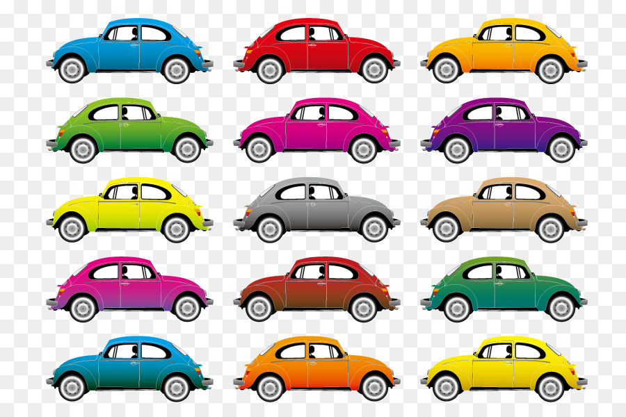 Auto Volkswagen Beetle Vector Motors Corporation, Ford Mustang - Vektor-Elemente Farbe Sammlung cartoon-Spielzeug-Flugzeug