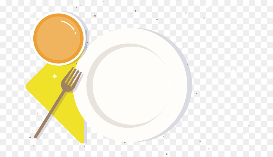 Gabel Mahlzeit Symbol - Vektor, Runder Teller Messer und Gabel