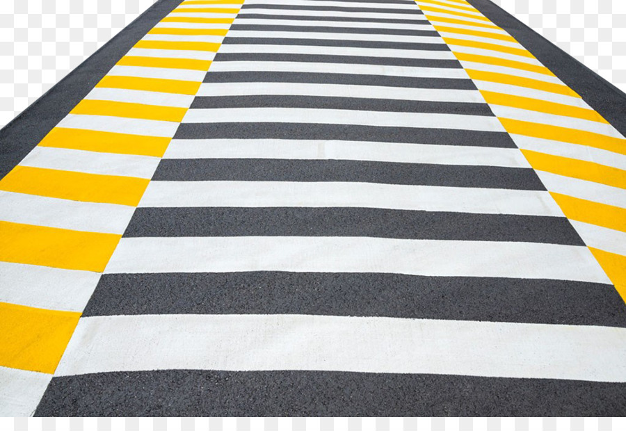 Strisce pedonali di attraversamento Pedonale Marciapiede Clip art - Giallo zebra crossing