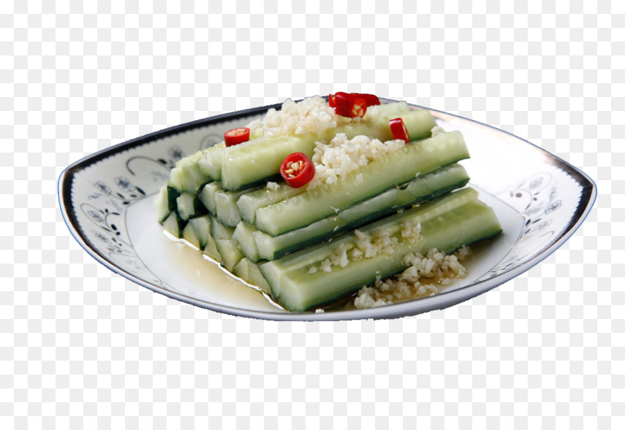 Vegetarische Küche-Gurken-Salat Essen - Gemischt mit Gurke