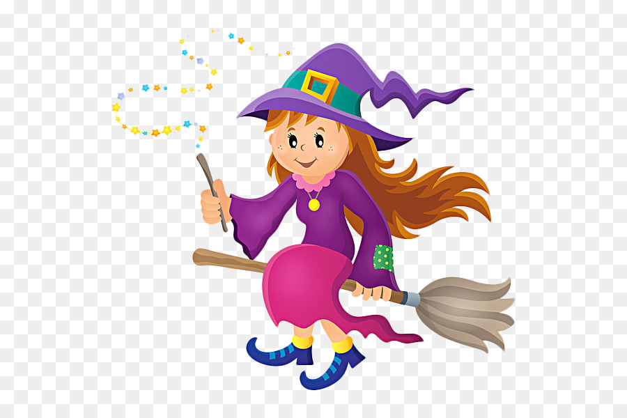 Witchcraft, Cartoon, Wand, Magic, Magician, Broom, Halloween , Purple. 