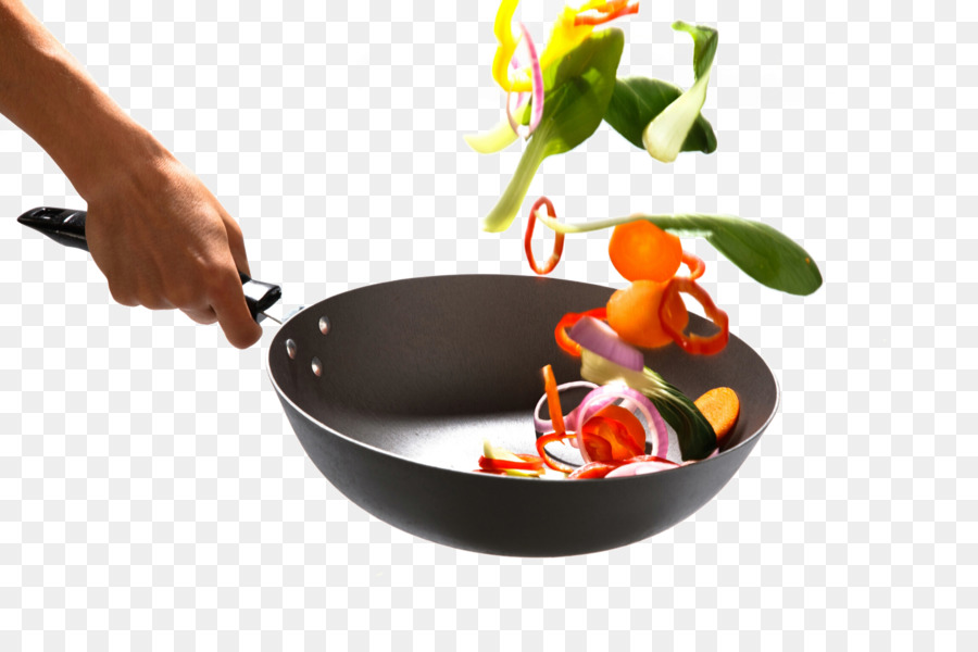 Omelette-Gemüse-Pfanne Kochen - Kochen Koch-Action