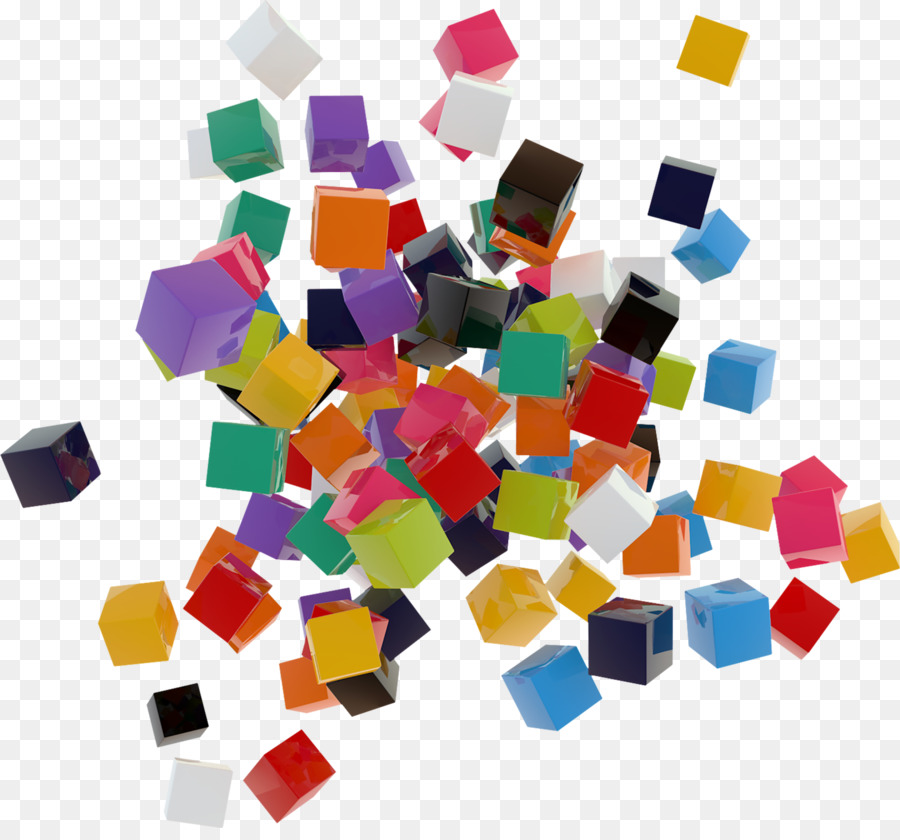 hình học - Đầy màu sắc trang trí khối lập phương,