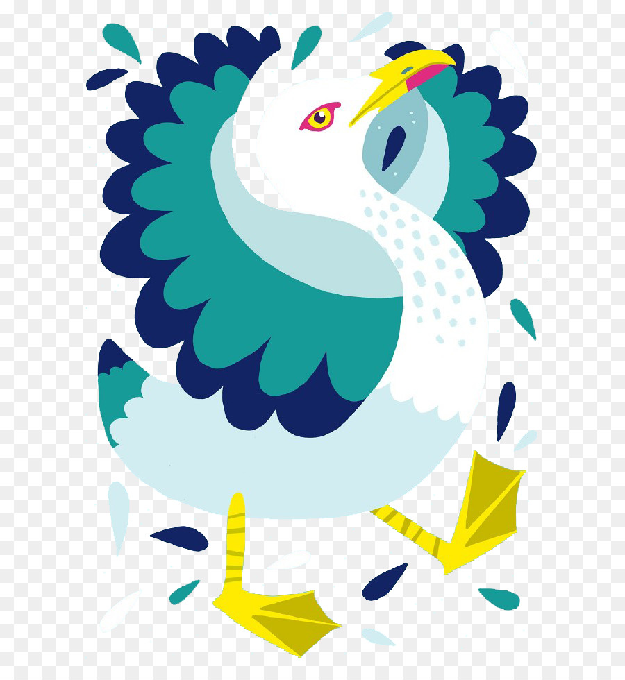 Vogel Illustrator Illustration - Cartoon blue eagle