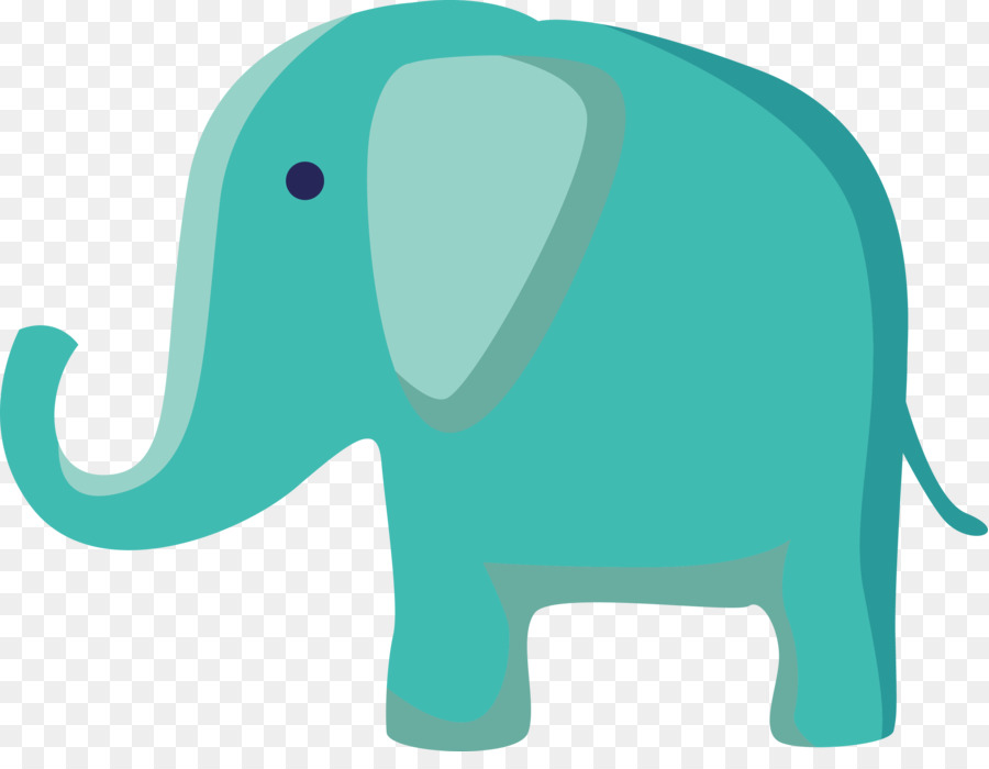 Indischer Elefant Blau clipart - Blaue Elefant-Vektor