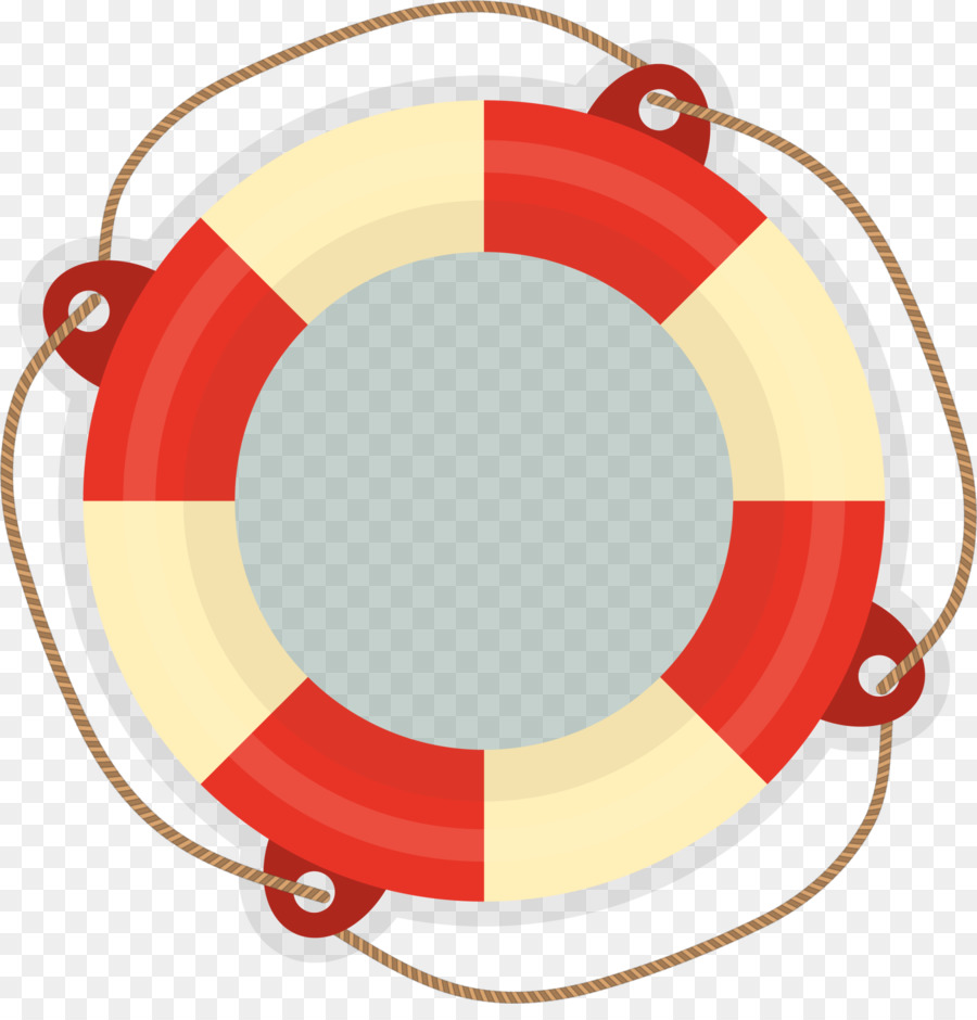 Rotes Meer-clipart - Rot cartoon schwimmen ring