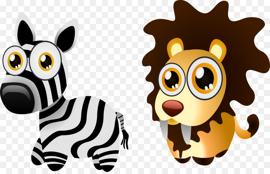 Zebra Löwe Clip art - Zebra und Löwe