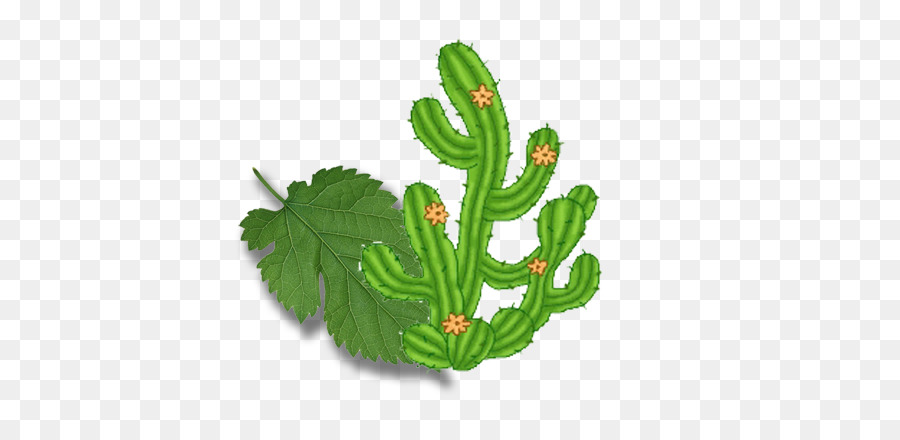 Cactaceae del fumetto di Yading - Cactus verde delle foglie di piante