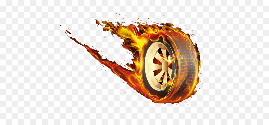 Auto Licht Flame Reifen Rad - Reifen Feuer