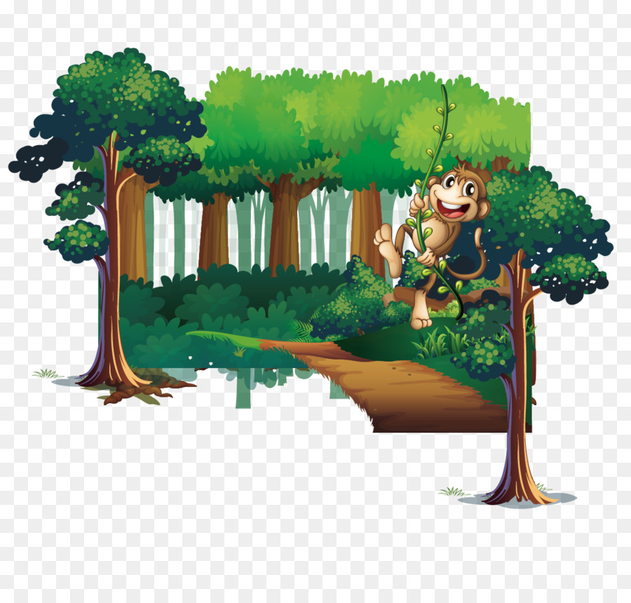 Rừng Cây Tải - Khỉ rừng và cây