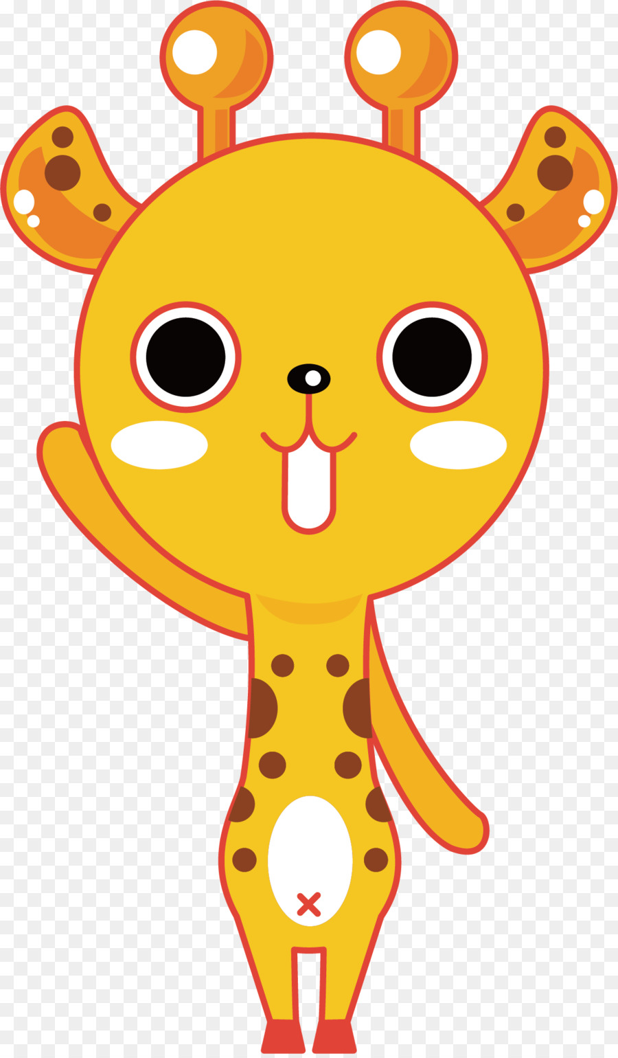 Giraffe Zeichnung Fotografie - Vektor niedliche kleine Reh