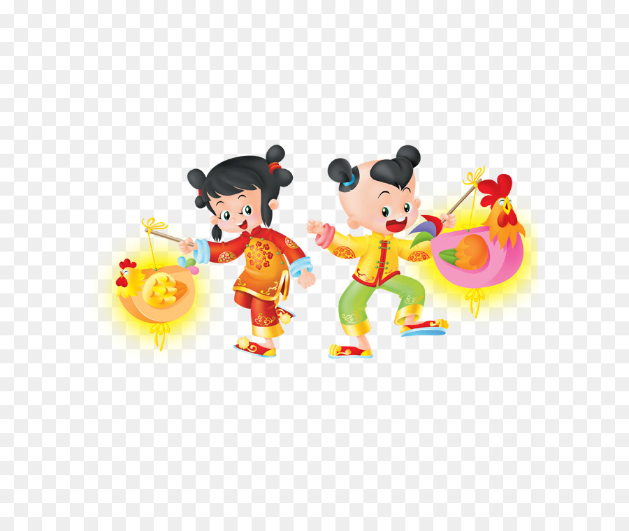 Chinese New Year Lion Dance Cartoon
