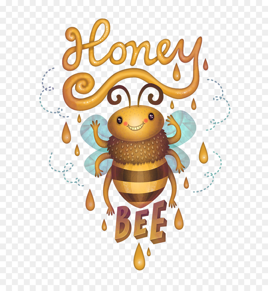 Honey Bee Illustrazione - Motivo a nido d'ape