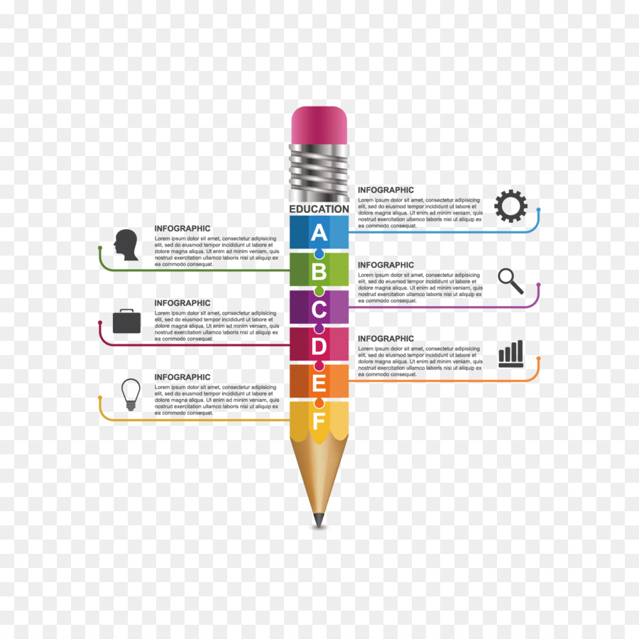 Bleistift Infografik - Vektor-Bleistift-Informationen-Diagramm
