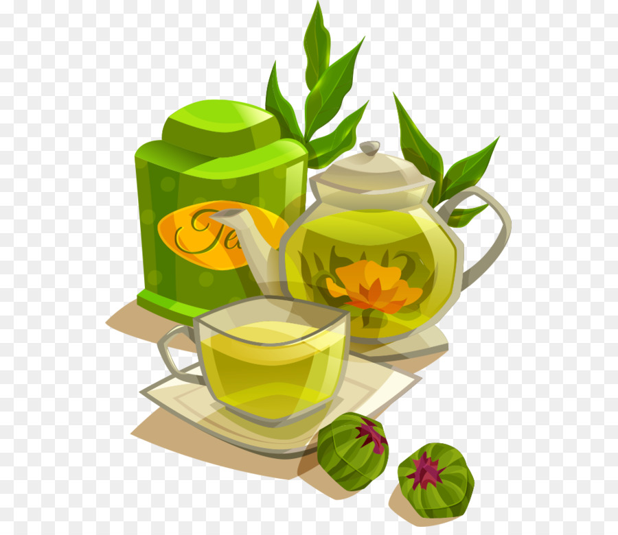Trà xanh Biluochun Hoa trà - Tay màu tách trà