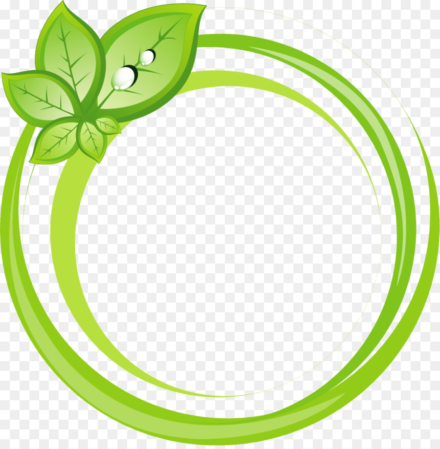 Adobe Illustrator-Symbol - Vektor-lackierte grüne Blätter Grenze