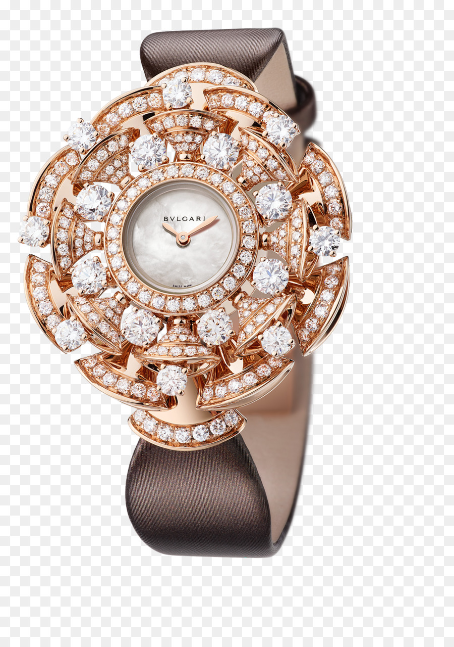 Bulgari Schmuck-Uhr Quarz-Uhr - Bulgari Schmuck verziert, weibliche form rose gold watch Uhren