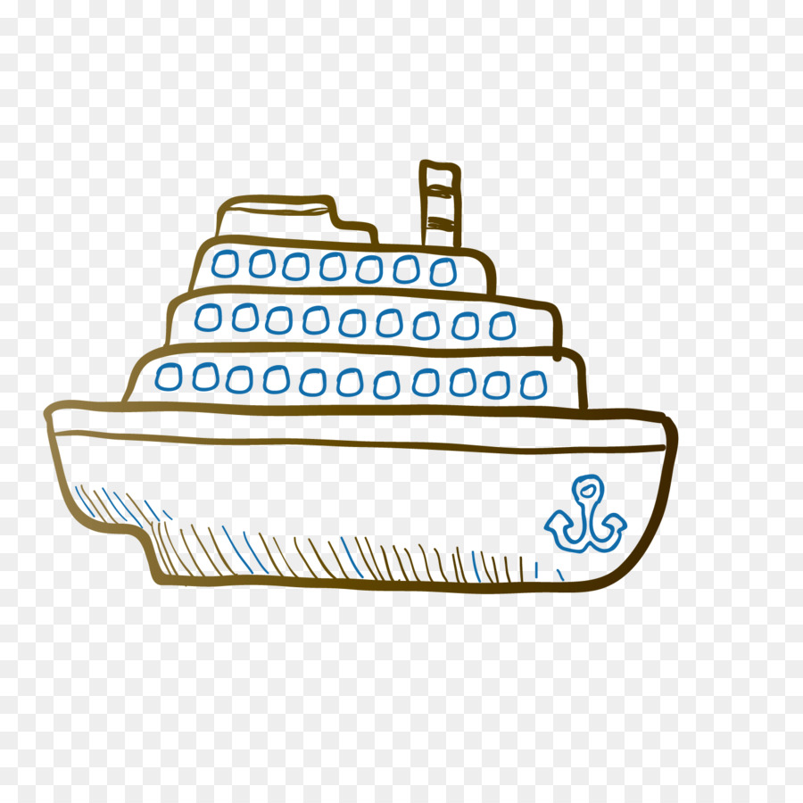 Nave Disegno Barca - Linea di penna