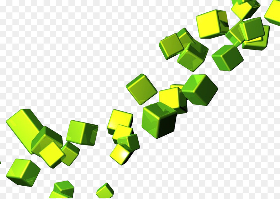 Cubo di Astrazione file di Computer - abstract green cube