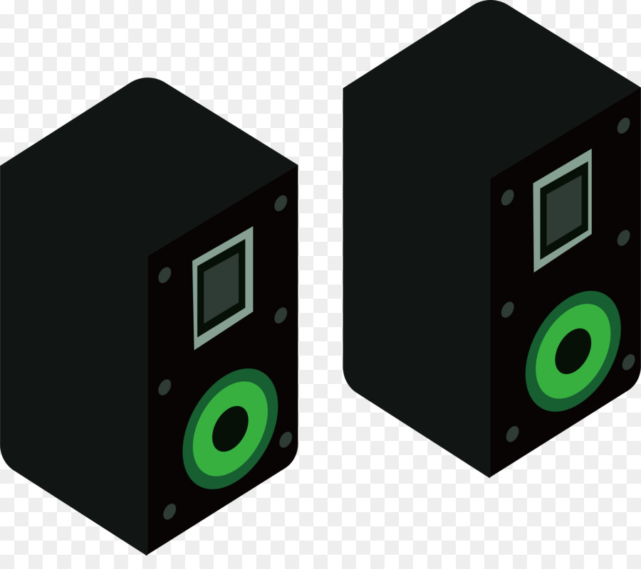 Subwoofer-Computer-Lautsprecher, Studio-monitor-Sound-Lautsprecher - Zwei schwarze Lautsprecher