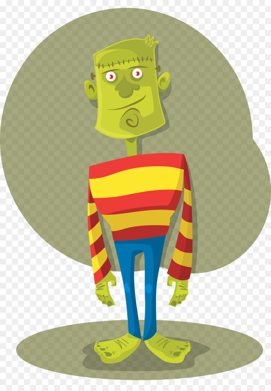 Frankenstein mostro Clip art - Halloween cartoon dipinta di verde mostro