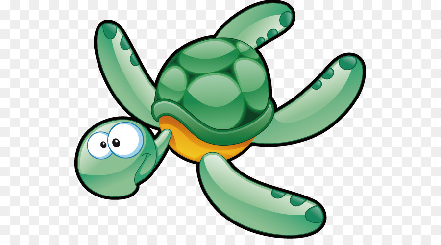 Tartaruga verde Disegno - carino cartone animato tartaruga