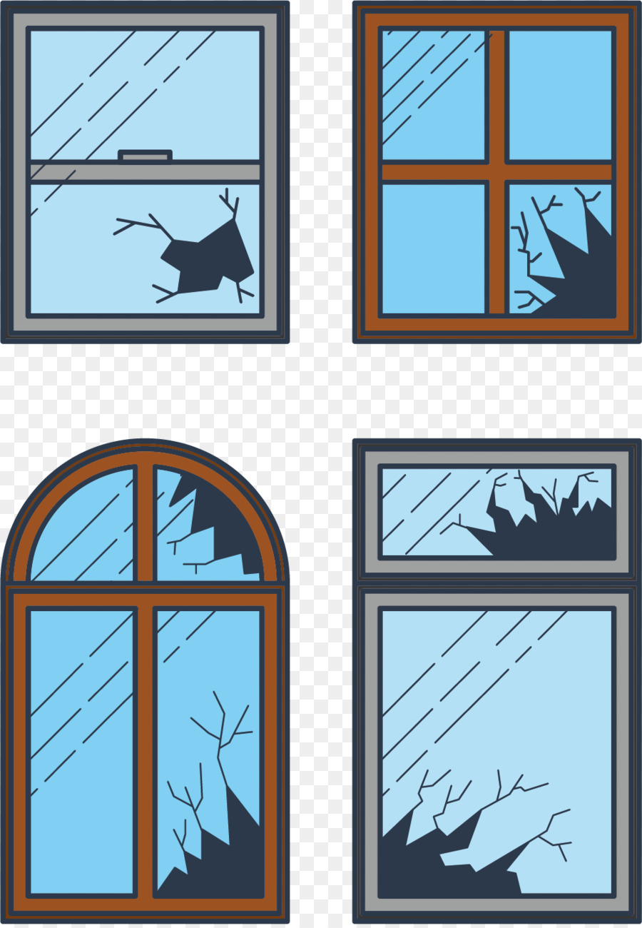 Shatter Broken-windows-Theorie Clip-art - Gecracktes windows