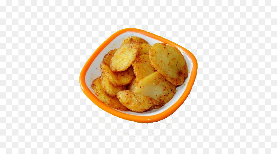 Kartoffel-wedges Junk-food, Pommes Frites und Kartoffel-Chips - würzige Kartoffel chips