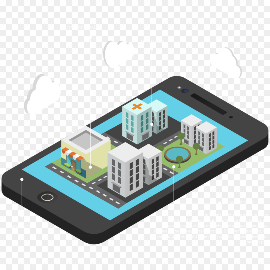 Business Building information modeling Management, Augmented-reality-Software - Vektor-smartphone Informationen