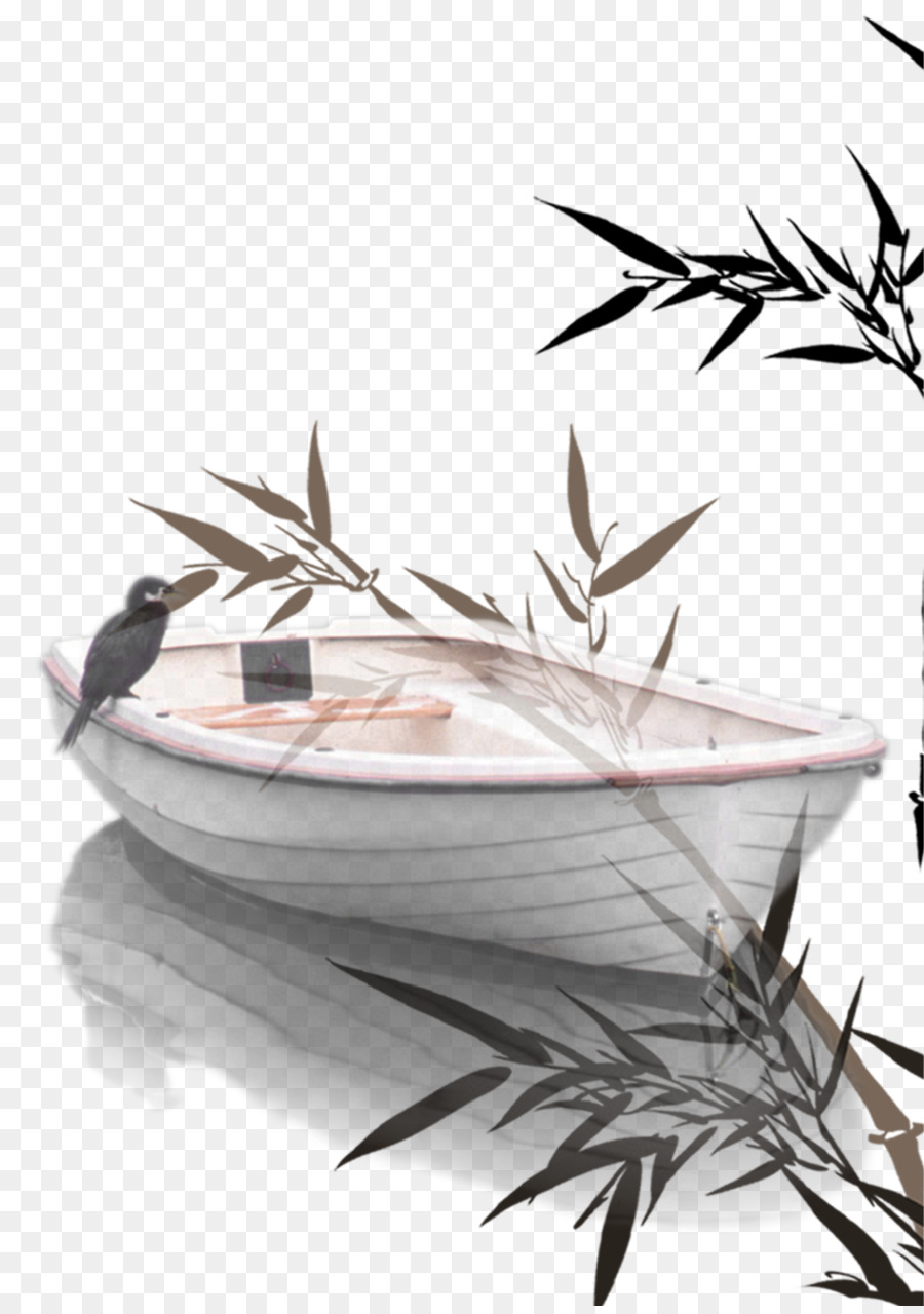Jetboot-Bambus-Illustration - Schiff illustration