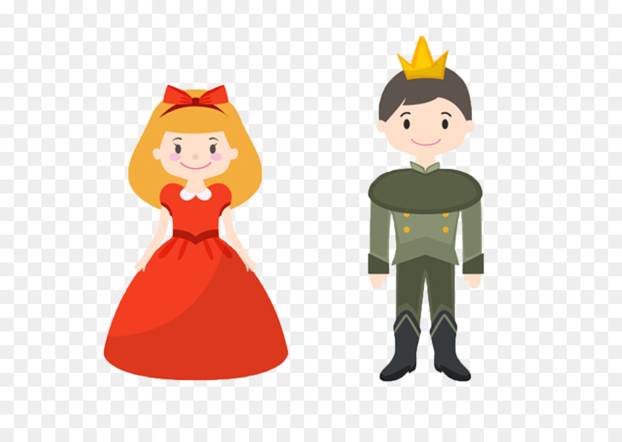 Der Frosch-Prinz, Cartoon - Märchen-Prinz und Prinzessin