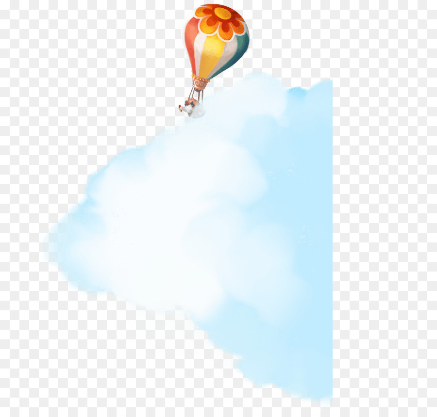 Cloud Download-Ballon-Illustration - Hot air Ballon und Wolken