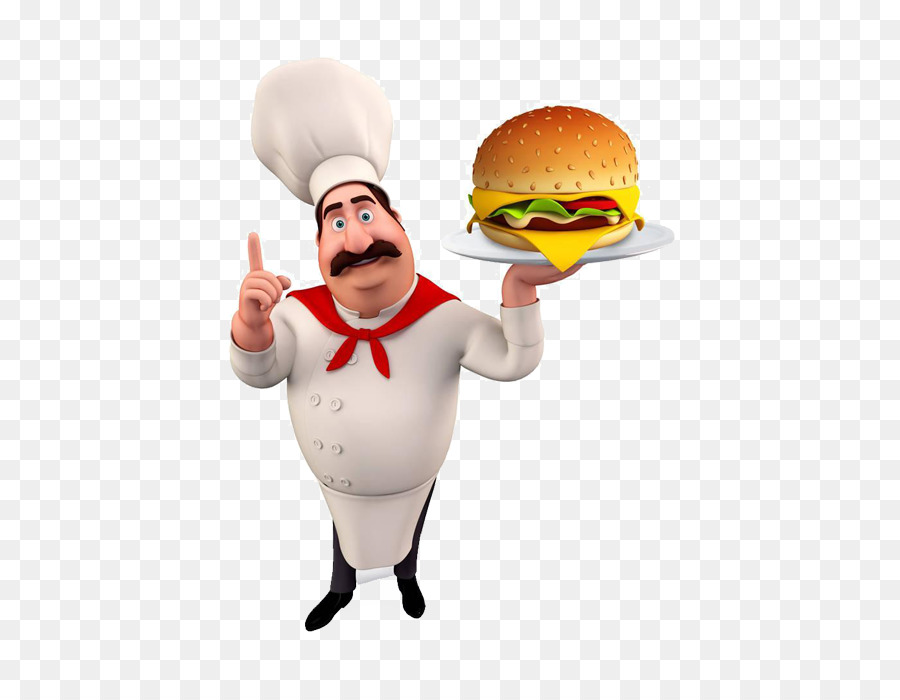 Hamburger Chef Fotografia, Illustrazione - Lo chef fatta granchio Fort