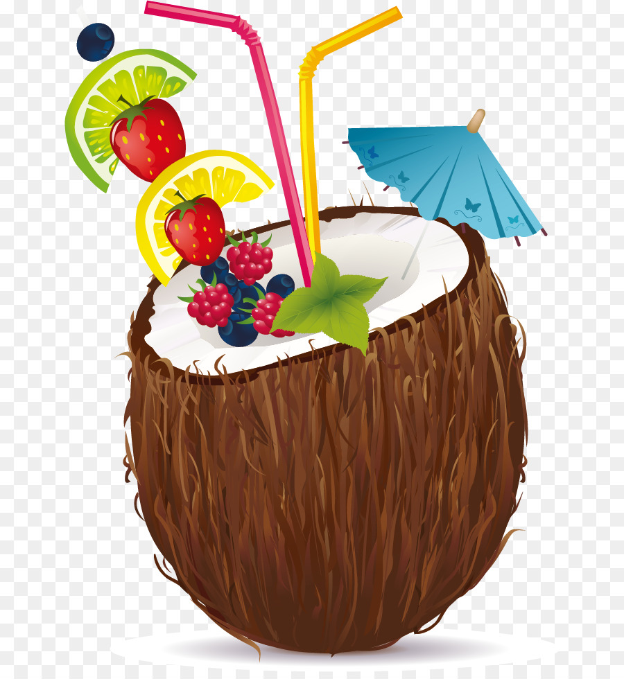 Saft Cocktail-Kokosnuss-Wasser, Kokosnuss-Milch, Clip-art - Kokos-material