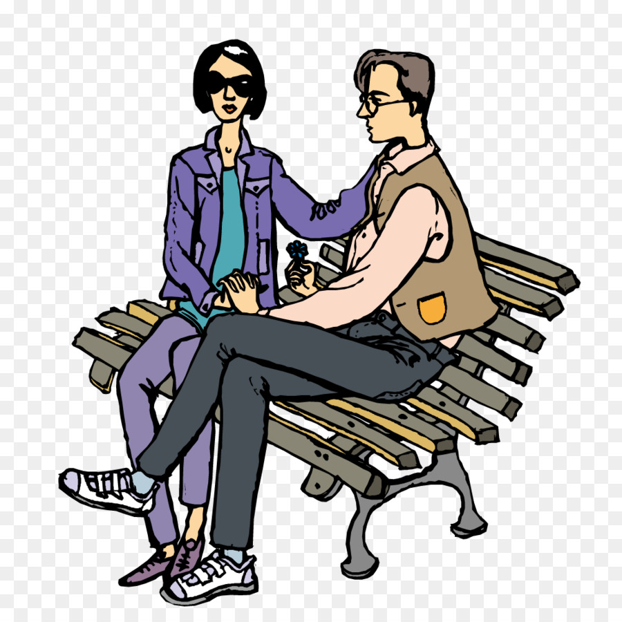 Panca Seduta Scaricare Clip art - Maniglia coppia seduta su una panchina
