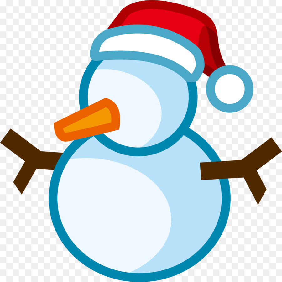 Weihnachten Schneemann-Symbol - Kleine frische Blaue Schneemann